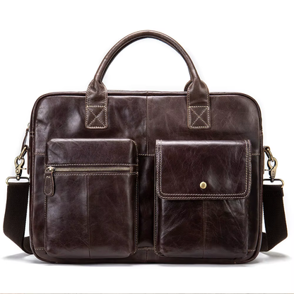 Shoulder Bag Men Handbags Totes for Laptop 14 Zip Messenger Bag Man Leather Briefcases Bags Men Genuine Leather Bags 7212