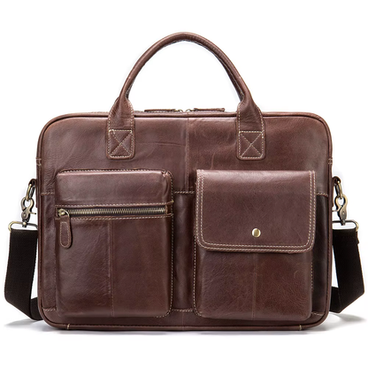 Shoulder Bag Men Handbags Totes for Laptop 14 Zip Messenger Bag Man Leather Briefcases Bags Men Genuine Leather Bags 7212
