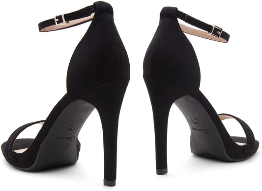 Sl-Lovering Women'S High Heels Ankle Strap Stilettos, round Open Toe Strappy Dressy Heeled Sandals – Sexy Heels for Prom Wedding Party and Bridal