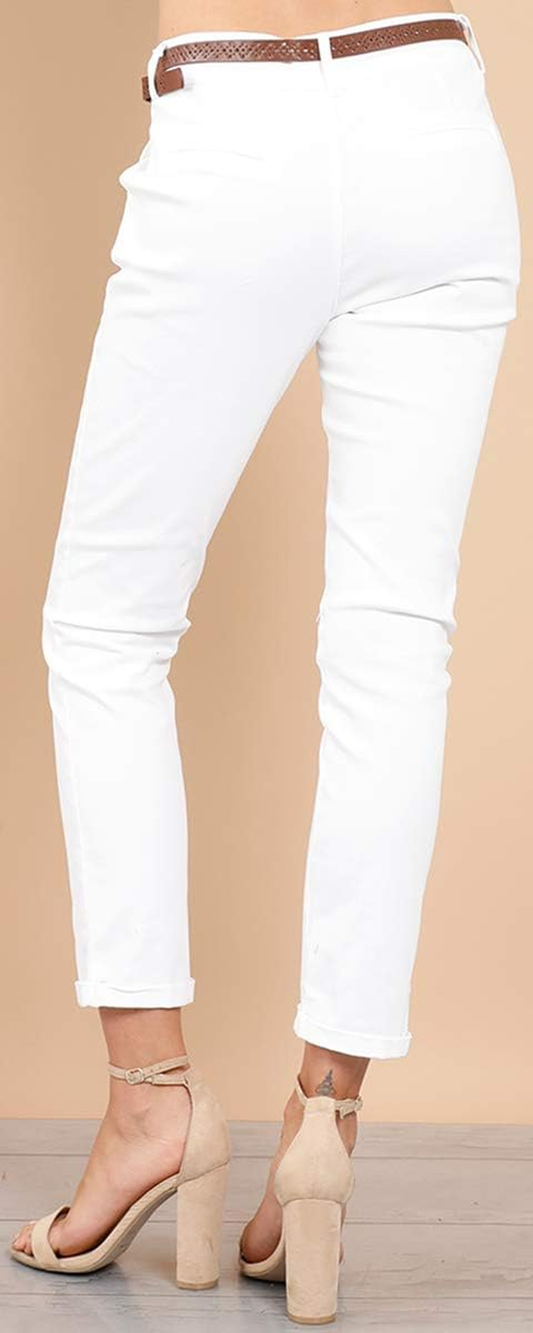 Women'S Belted Bengaline Ankle Length Pants