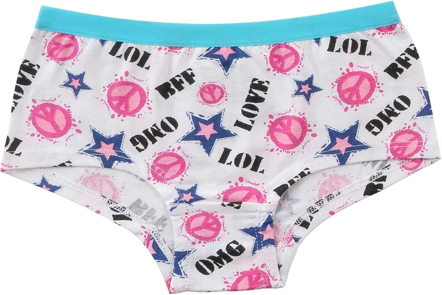 Alyce Intimates Girls Panties, Assorted Solids & Prints Pack of 12
