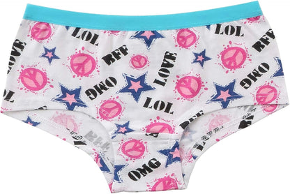 Alyce Intimates Girls Panties, Assorted Solids & Prints Pack of 12