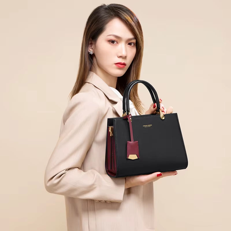 Women'S Handbags Shoulder Bags for Female Luxury Designer Top-Handle Tote Bag Purse Wallet Quality Leather