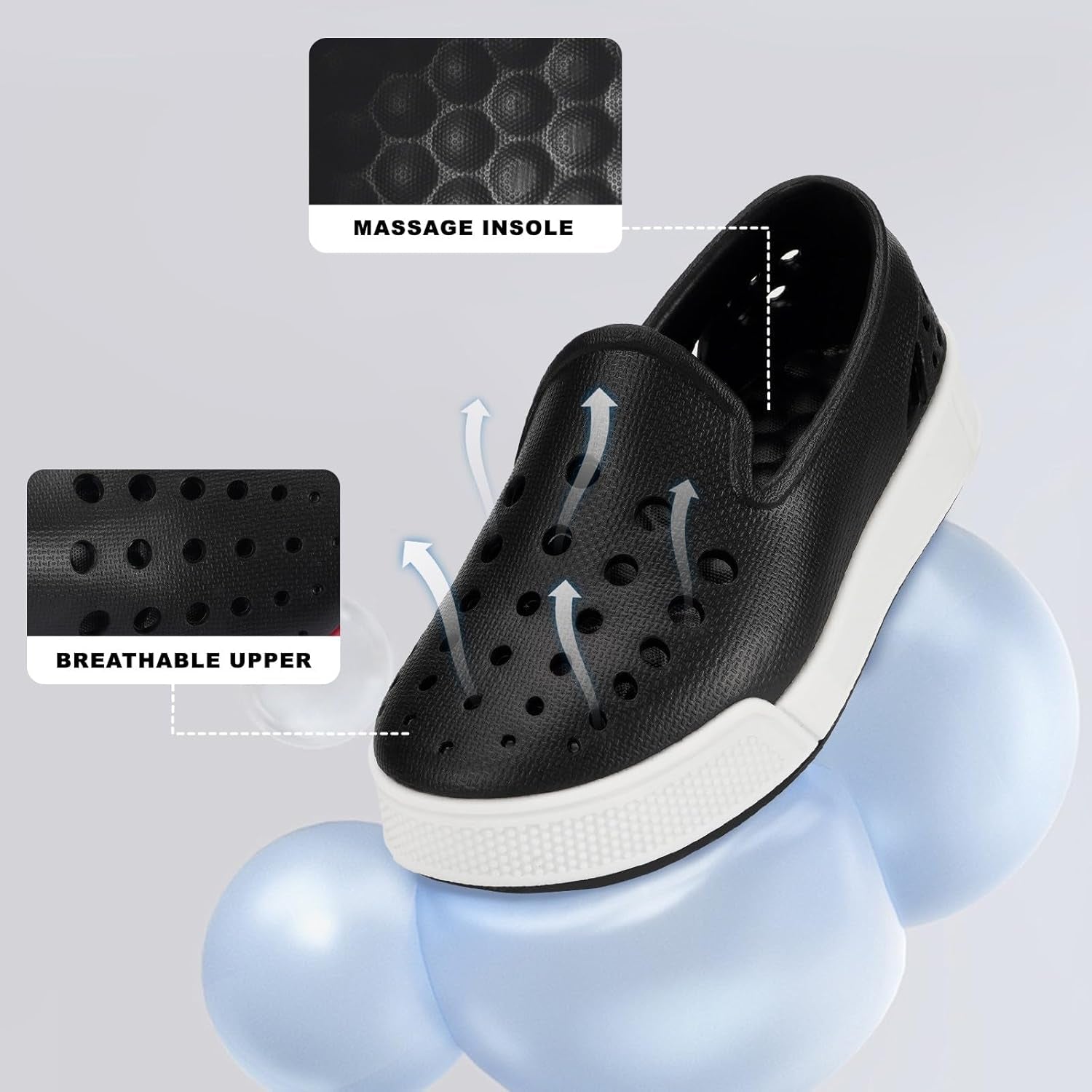 Kids Water Shoes Toddler Girls Boys Slip-On Sneakers Lightweight Breathable Sandals for Outdoor Indoor