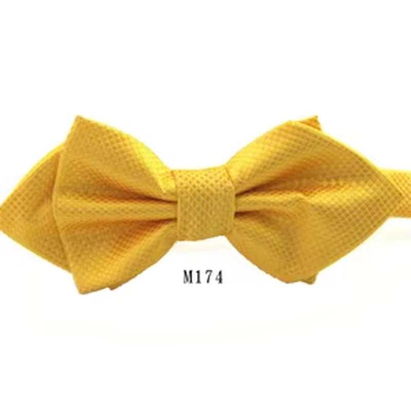 NEW Classic Bowtie Fashion Neckwear Adjustable Men Bow Tie for Wedding Solid Color Polyester Suits Bowties for Men