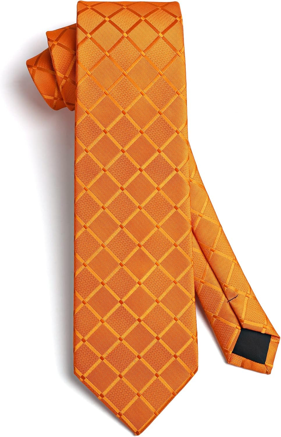 Plaid Checkered Tie Handkerchief Woven Classic Formal Men'S Necktie & Pocket Square Set