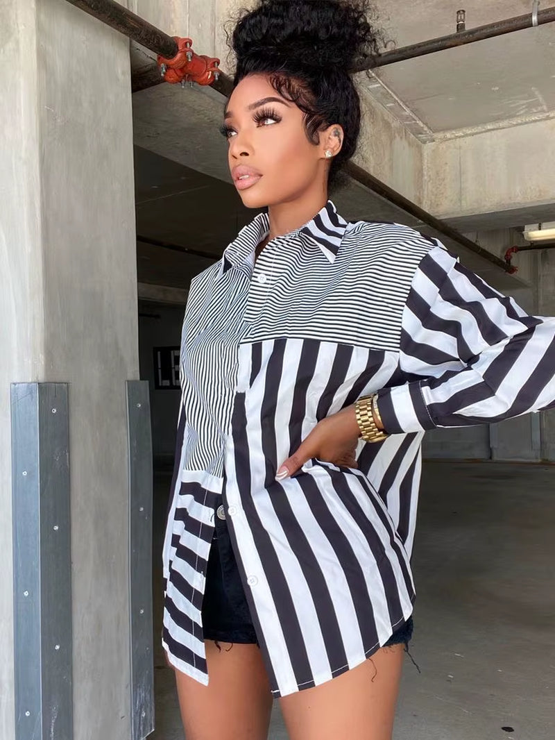 Vintage Fashion Women Autumn Long Sleeve Shirt High Quality Lady Clothes Chic Sexy Short Mini Dress Women Shirts Blouses 2021