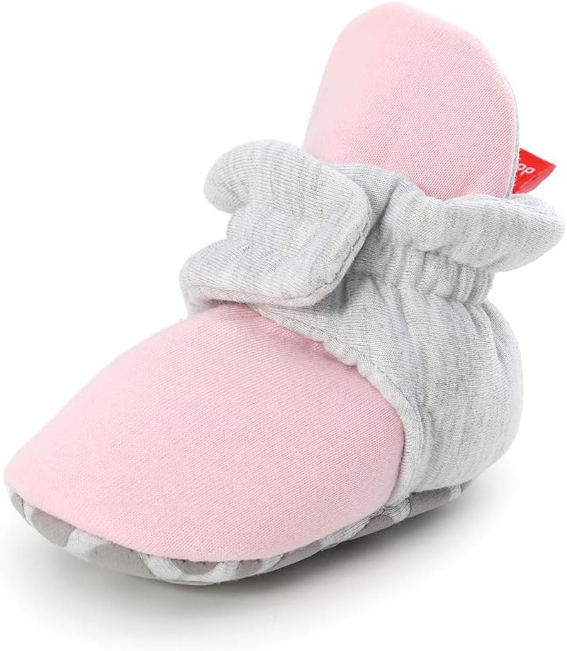 Baby Boy Girl Fleece Booties Newborn Cozy Winter Warm Socks Toddler Non-Slip Soft Sole Crib Shoes…