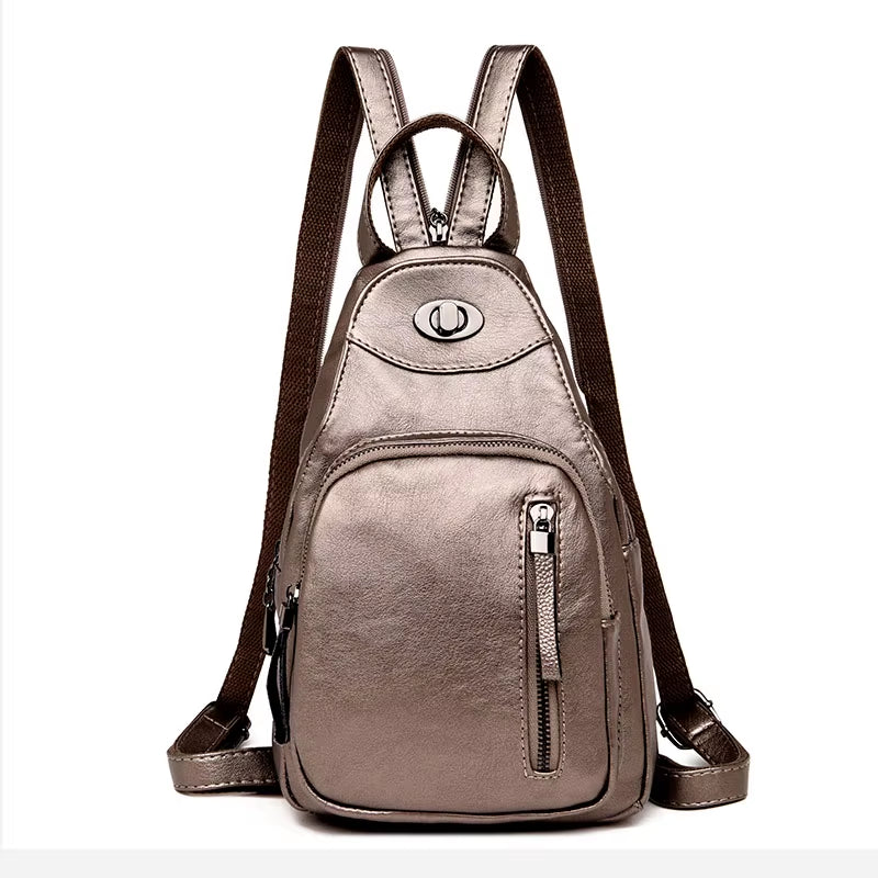 Women Fashion Backpacks Shoulder School Bags for Teenage Girls Preppy Style Sackpack PU Leather Rucksack Female Knapsack