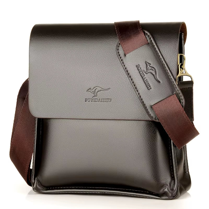 Kangaroo Men Bag Fashion Pu Leather Crossbody Bag Shoulder Men Messenger Bags Vintage Casual Designer Handbags Man Bags