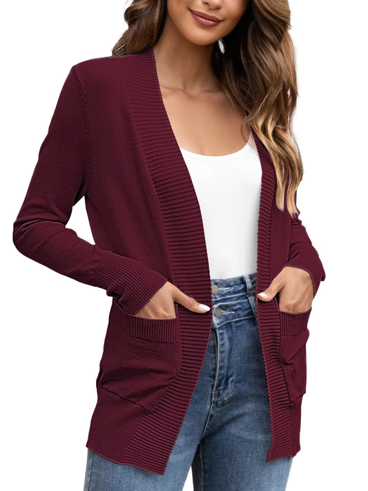 Women'S Cardigan Casual Lightweight Knit Cardigan Sweaters of Female S-2X