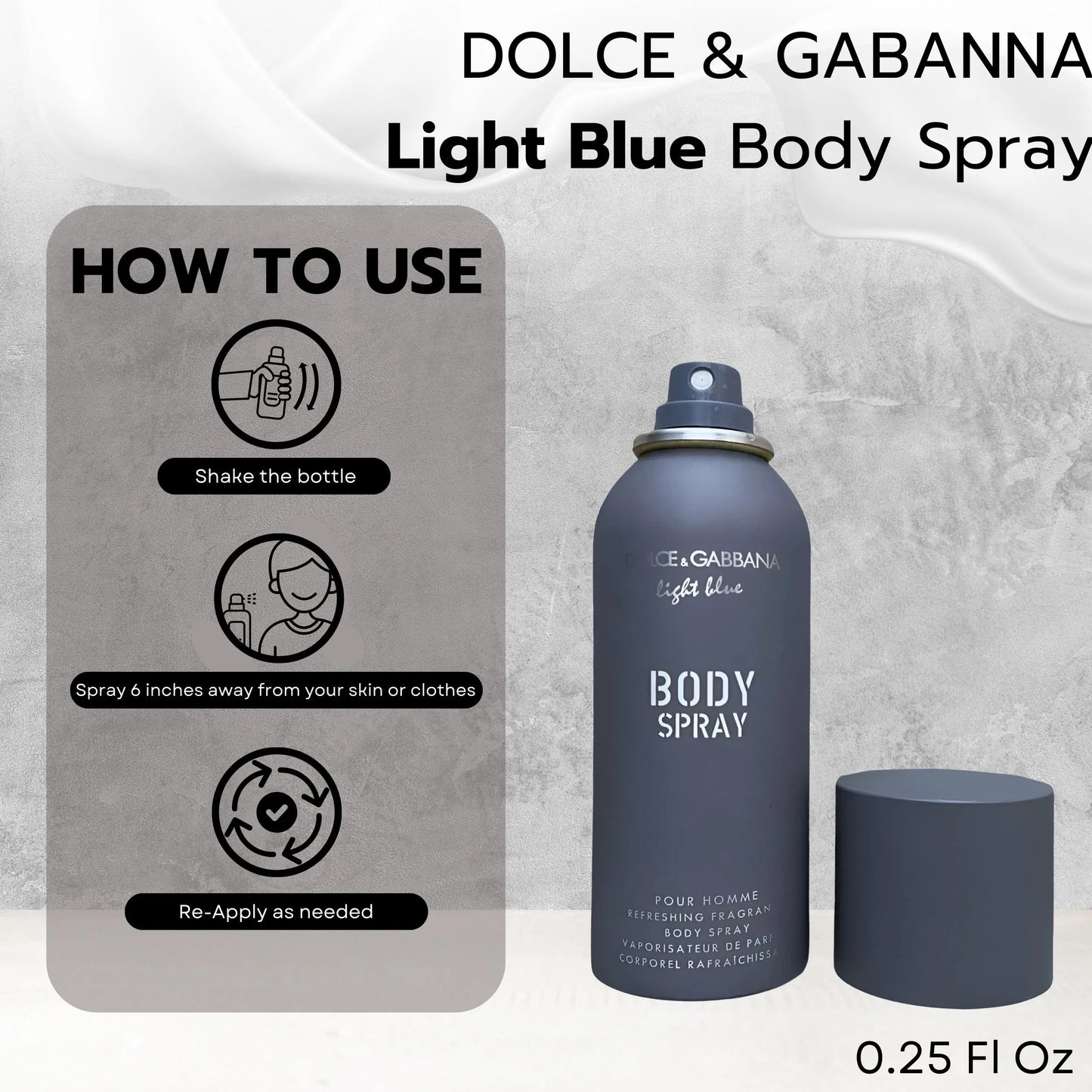Light Blue Pour Homme Body Spray 4.2 Ounce