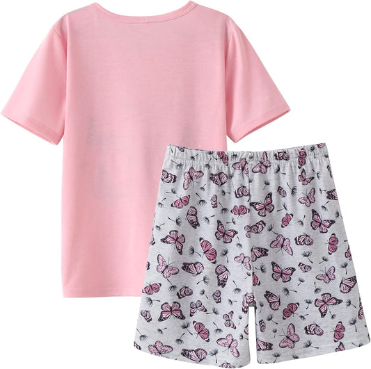 Big Girls' Lovely Sleepy Panda Sleepwears Cute Cartoon 2PCS Pajama Sets