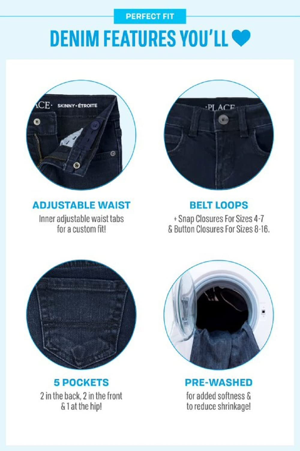 Girls' Basic Bootcut Jeans