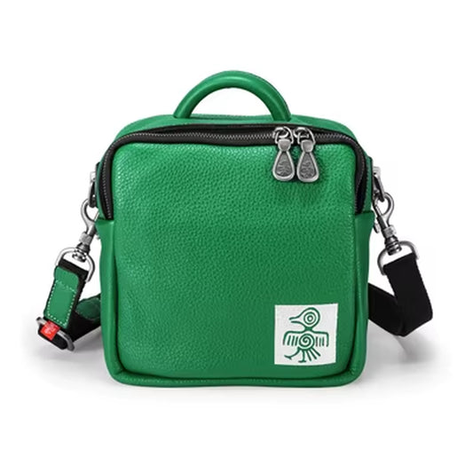 Casual Crossbody Square Bags Ladies Soft Cowhide Genuine Leather Both Sides Zipper Women'S Shoulder Handbags