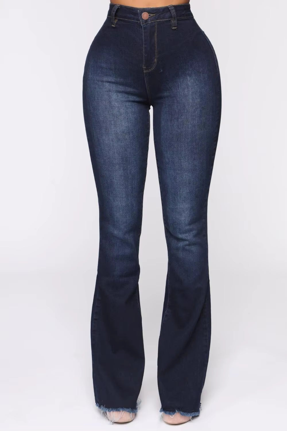 2020 Hot Sale Woman Denim Flare Pants High Waist Slim Stretch Jeans Casual Bootcut Jeans Top Quality Wholesale Price