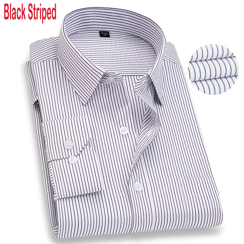 Men'S Top Quality Dress Shirts 2023 Fashion New Slim Fit Long Sleeve Shirt Men Black White Formal Button up Shirt Chemise Homme
