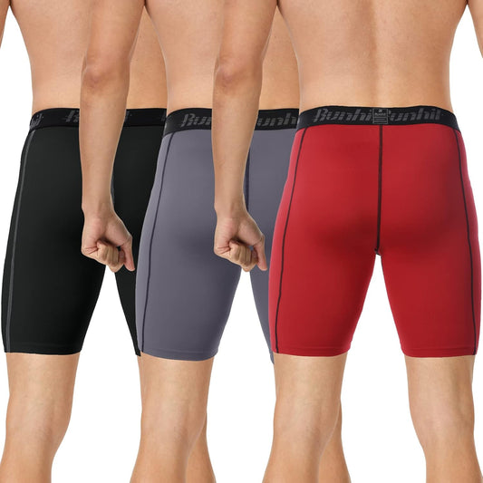Compression Shorts Men Underwear Spandex Running Shorts Workout Athletic
