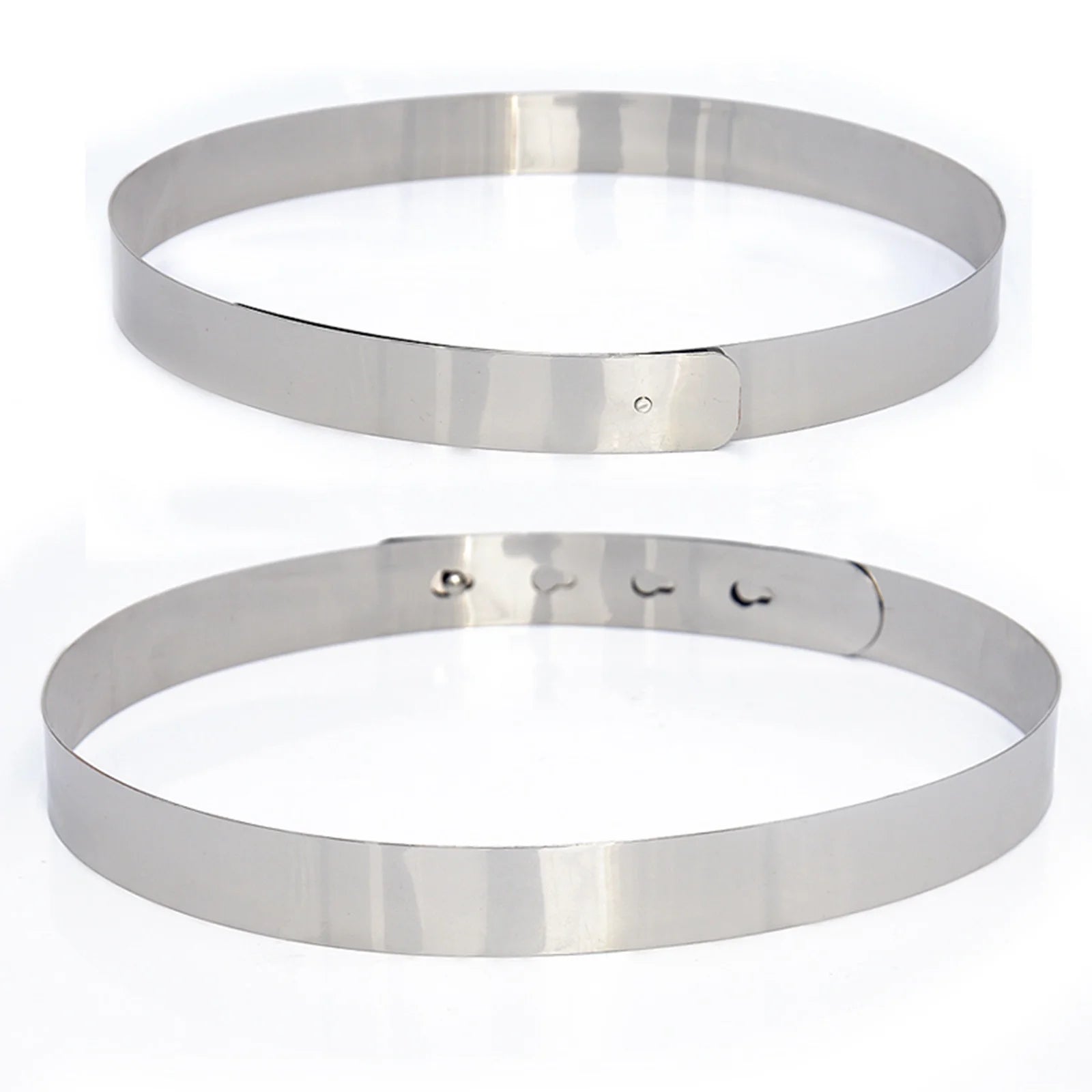 Female Leather Belt Women Silver Buckle Women Skinny Metal Belts Women Slim Fit Metal Chain Belts Gold Silver Thin Stretch Metal Fashion Dress Belts Belts for Women Western Style Black