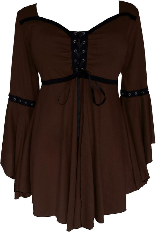 Ophelia Corset Top: Victorian Gothic Medieval Women'S Peasant Blouse for Everyday Halloween Cosplay Festivals