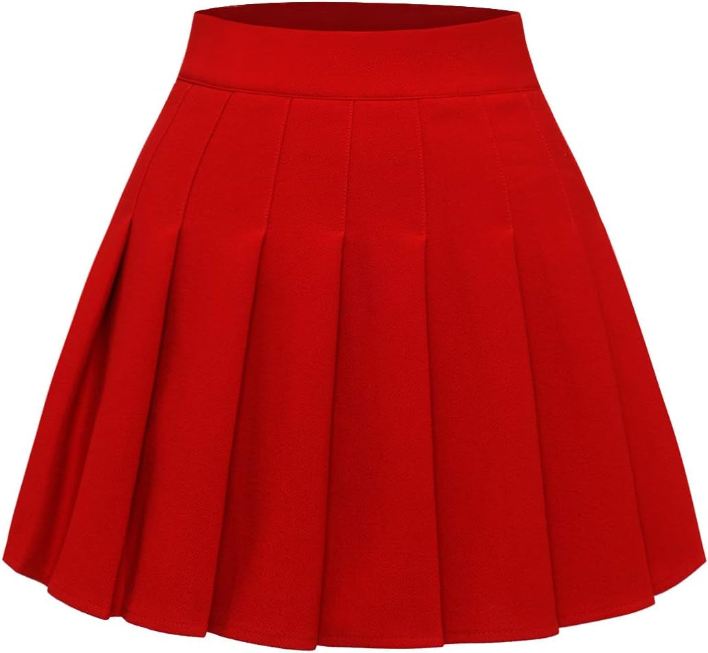 Pleated Skirts for Women Mini High Waist Skater Tennis Skirt A-Line Cheerleader Skirt