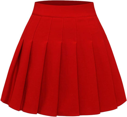 Pleated Skirts for Women Mini High Waist Skater Tennis Skirt A-Line Cheerleader Skirt