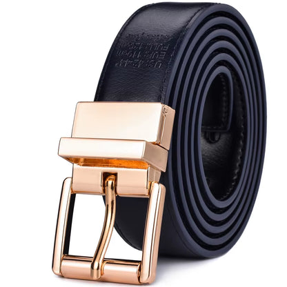 1Pcs Mens Reversible Leather Dress Casual Belts for Men 2.8Cm Wide One Reverse for 2 Colors