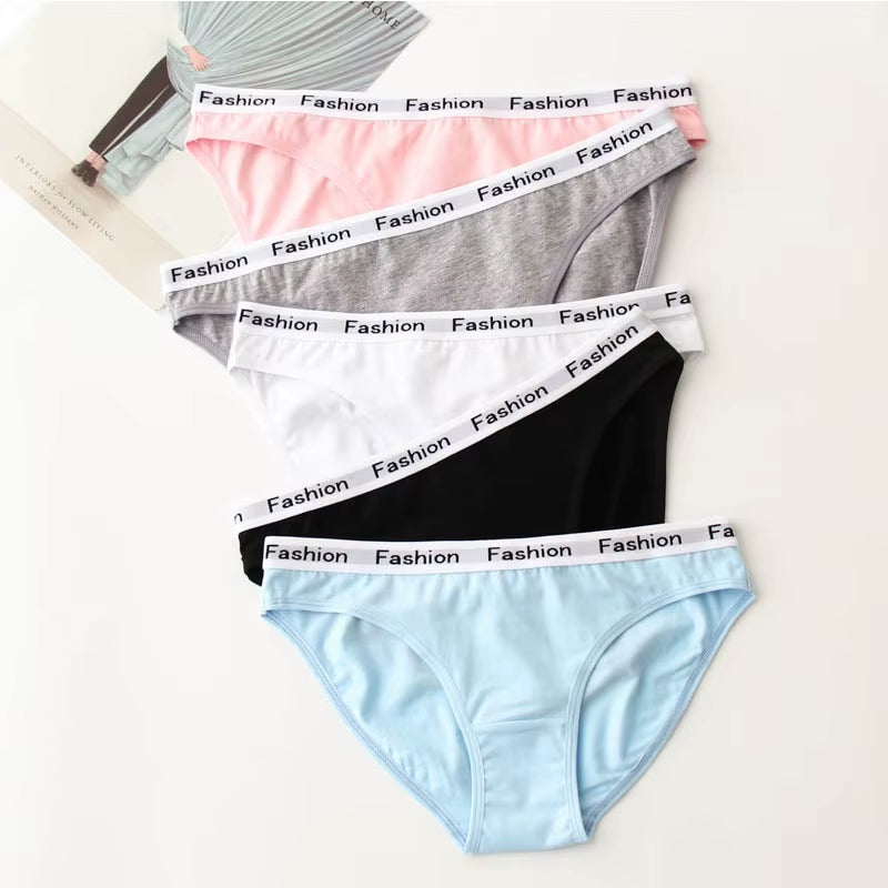 3Pcs Cotton Panties Female Underpants Fashion Women Briefs Underwear Sports plus Size Lingerie Women'S Intimates