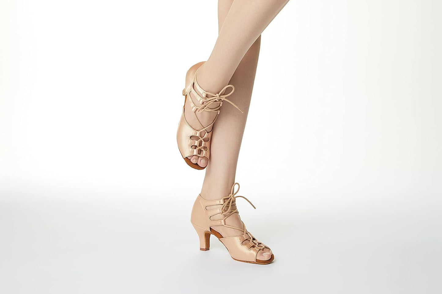 Ballroom Dance Shoes Womens Performance Latin Salsa Dancing Shoes Middle Heels with 2.4 Inch Heels Z06