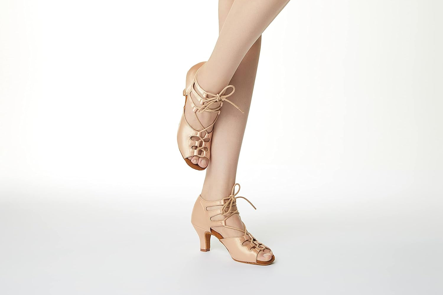 Ballroom Dance Shoes Womens Performance Latin Salsa Dancing Shoes Middle Heels with 2.4 Inch Heels Z06