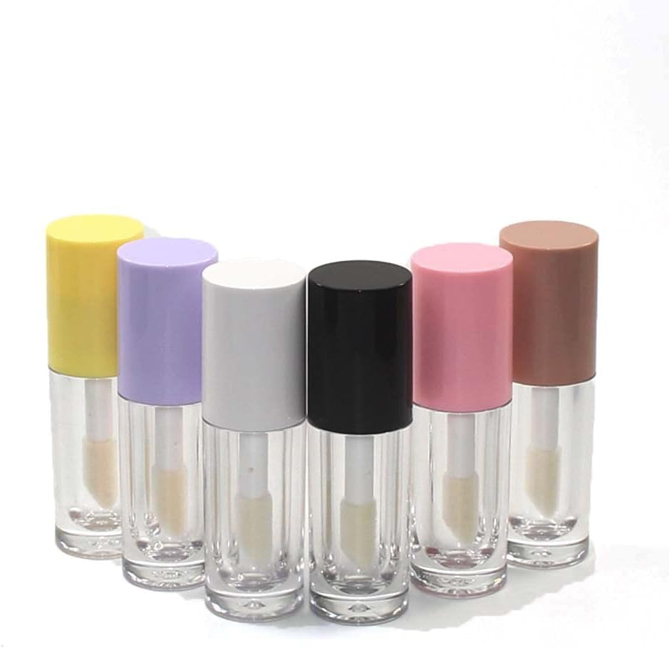 30Pcs Nude Empty 6Ml 0.2Oz Lip Gloss Tubes with Big Doe Foot Wand，Round Lipgloss Containers，Concealer Tube Cosmetic Packing Container Bulk Wholesale