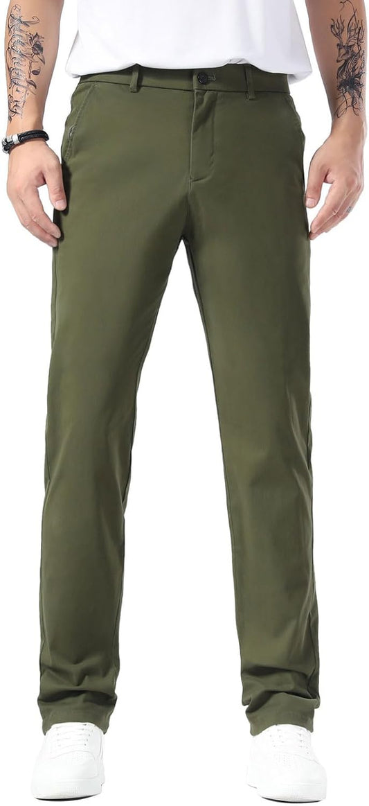 Men’S Slim Fit Khaki Pants Men’S Tapered Chino Pants