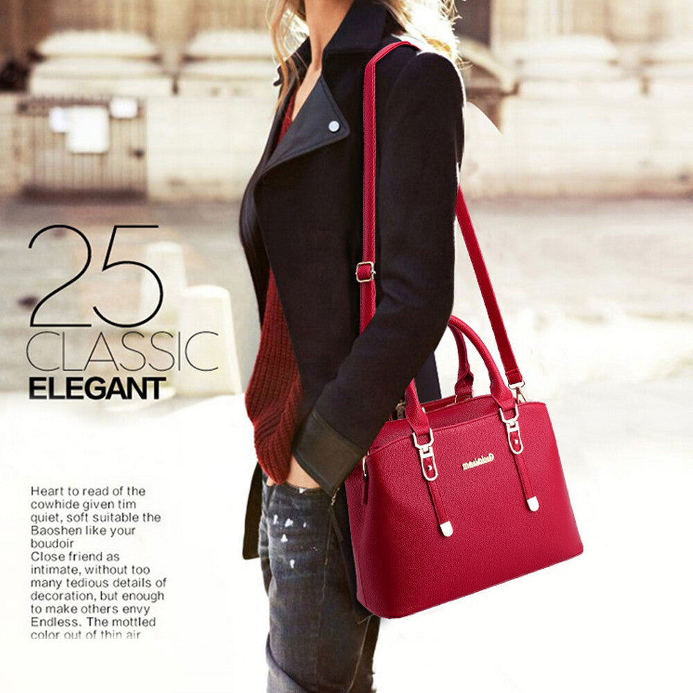 Women Lady Leather Handbags Messenger Shoulder Bags Tote Satchel Purse Large