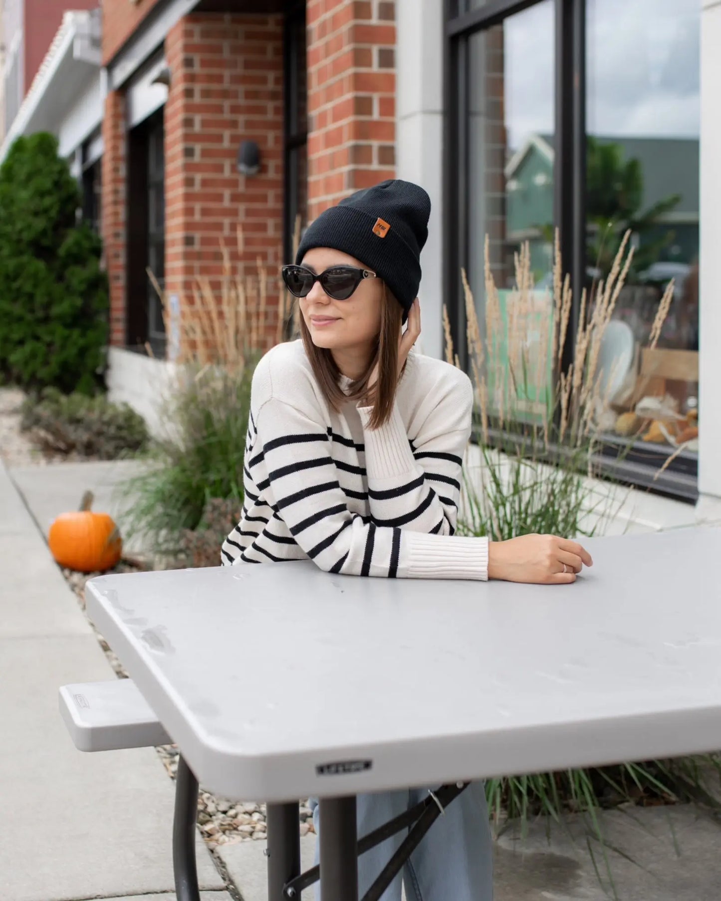 HAAKWEAR Knit Cuffed Classic Beanie / Hat - Charcoal Black, Made in USA