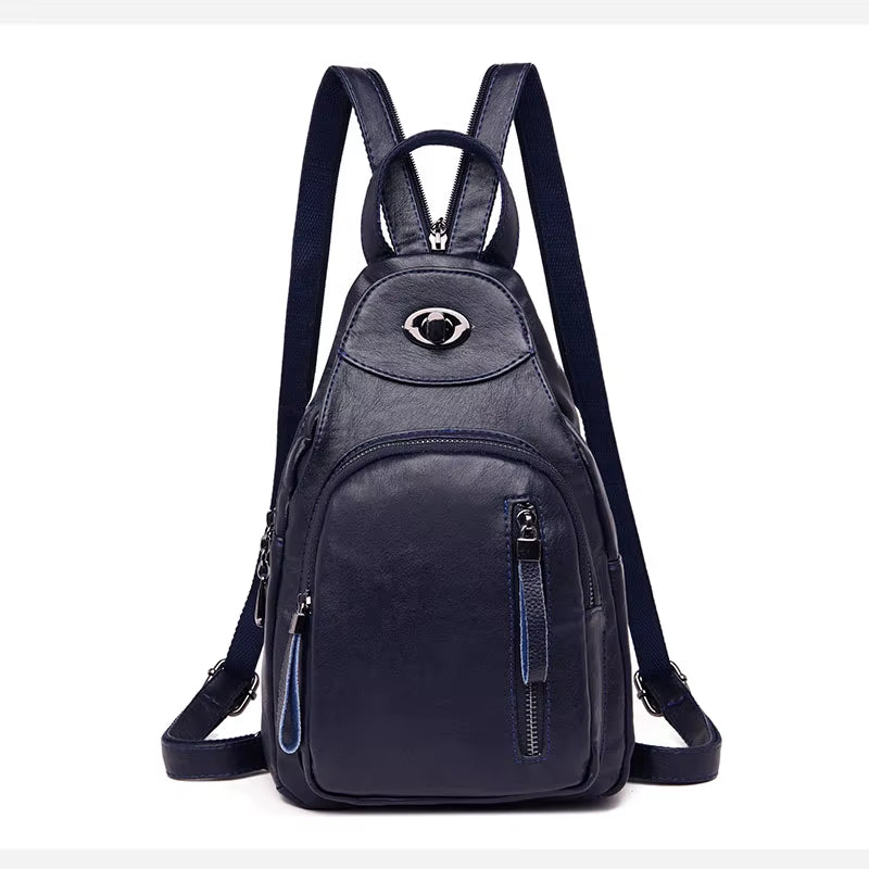 Women Fashion Backpacks Shoulder School Bags for Teenage Girls Preppy Style Sackpack PU Leather Rucksack Female Knapsack