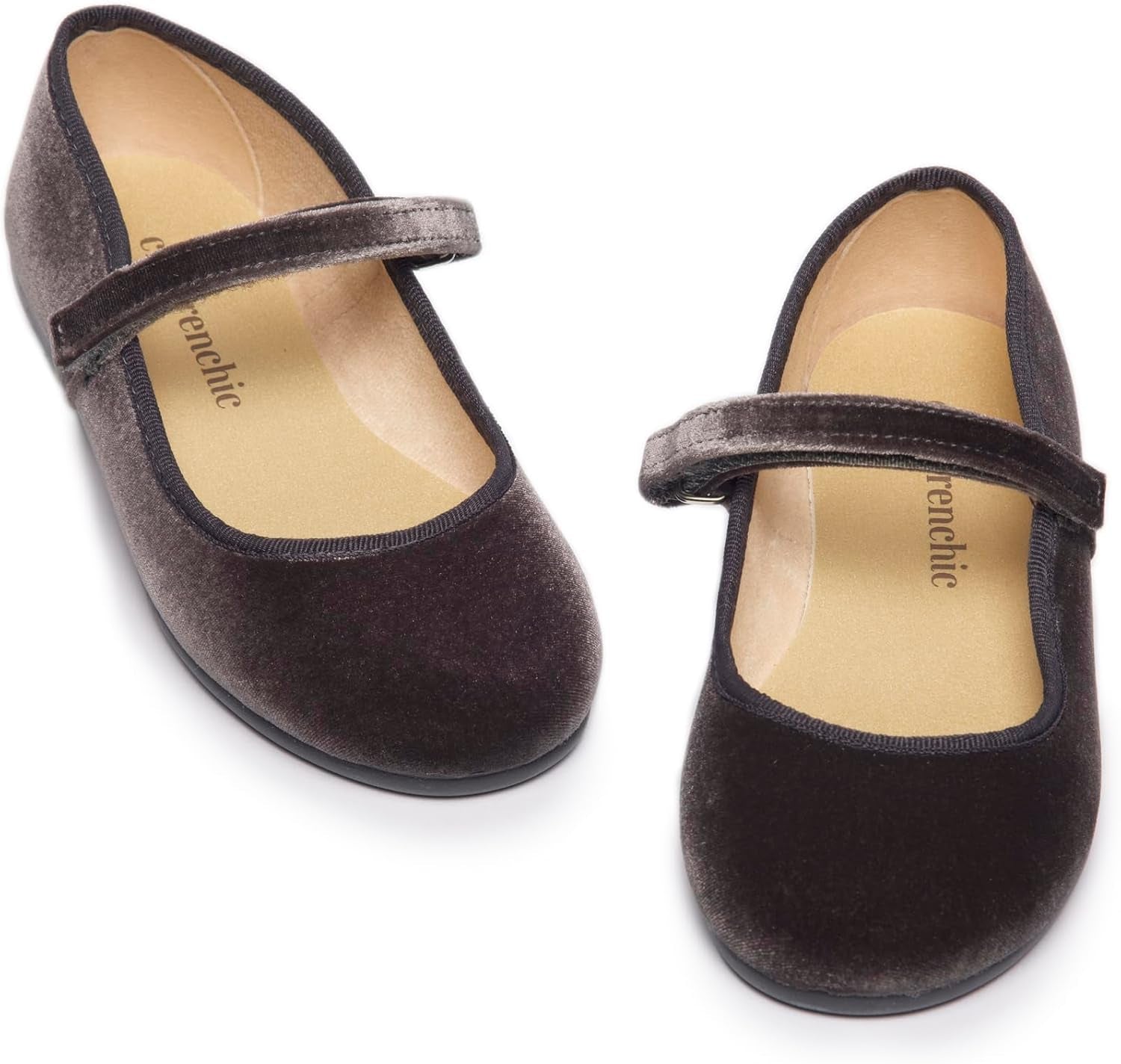 Mary Jane Shoes for Girls – Classic & Comfortable Dress Shoes for Toddlers & Kids – Perfect Flats for School, Play, and Special Occasions (Velvet)
