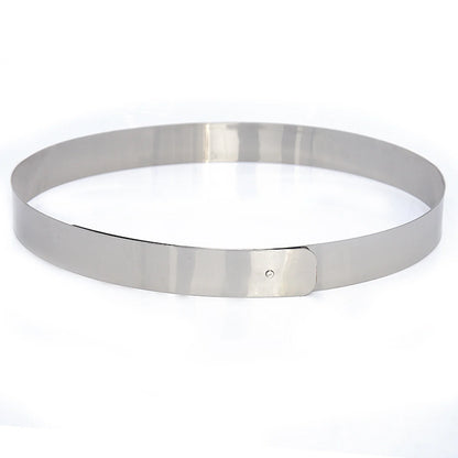 Female Leather Belt Women Silver Buckle Women Skinny Metal Belts Women Slim Fit Metal Chain Belts Gold Silver Thin Stretch Metal Fashion Dress Belts Belts for Women Western Style Black