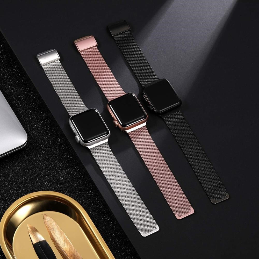 Milanese Loop Band Compatible with Apple Watch Bands 40Mm 44Mm 38Mm 42Mm 41Mm 45Mm Ultra 49Mm Women Men, Mesh Metal Strap Stainless Steel Wrist Adjustable for Iwatch Series 9 8 7 SE 6 5 4 3 2