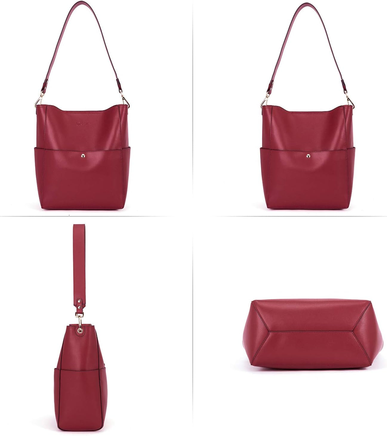 Women'S Leather Designer Handbags Tote Purses Shoulder Bucket Bags