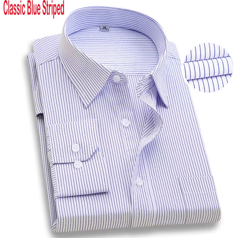 Men'S Top Quality Dress Shirts 2023 Fashion New Slim Fit Long Sleeve Shirt Men Black White Formal Button up Shirt Chemise Homme