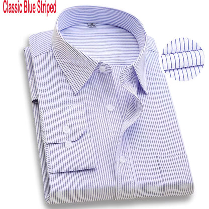 Men'S Top Quality Dress Shirts 2023 Fashion New Slim Fit Long Sleeve Shirt Men Black White Formal Button up Shirt Chemise Homme