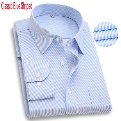 Men'S Top Quality Dress Shirts 2023 Fashion New Slim Fit Long Sleeve Shirt Men Black White Formal Button up Shirt Chemise Homme