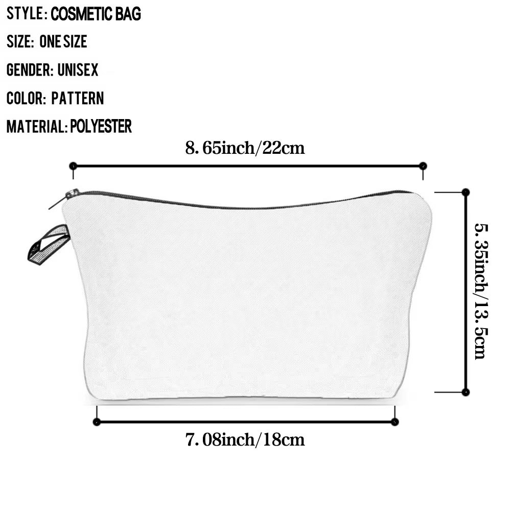 Landscape Painting Makeup Bag Polyester Cosmetic Bag Women'S Necessaire Pouch with Zipper Shaver Kit Bags Luxury Man Travel Bag