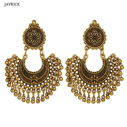 Women Earrings Metal Tassel Jhumka Indian Ethnic Bollywood Dangle Earrings Fashion Jewelry Accessories