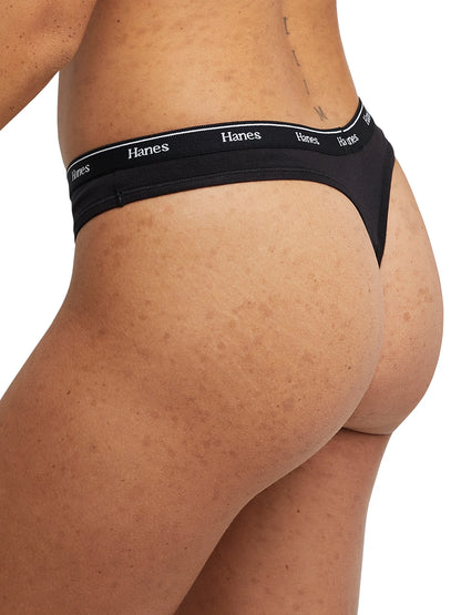 Originals Women'S Thong Underwear, Breathable Cotton Stretch, 6-Pack