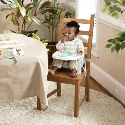 Deluxe Learn-To-Dine Feeding Seat, Ages 6 Months to 3 Years, Orange and Teal