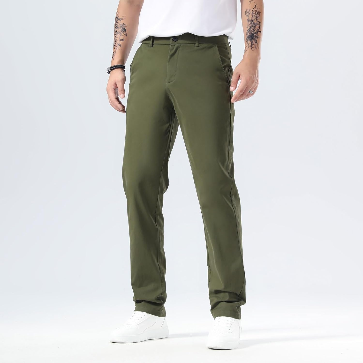 Men’S Slim Fit Khaki Pants Men’S Tapered Chino Pants