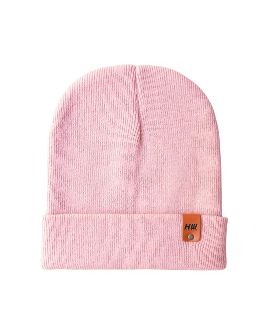 HAAKWEAR Knit Cuffed Classic Beanie / Hat - Pearl Pink, Made in USA