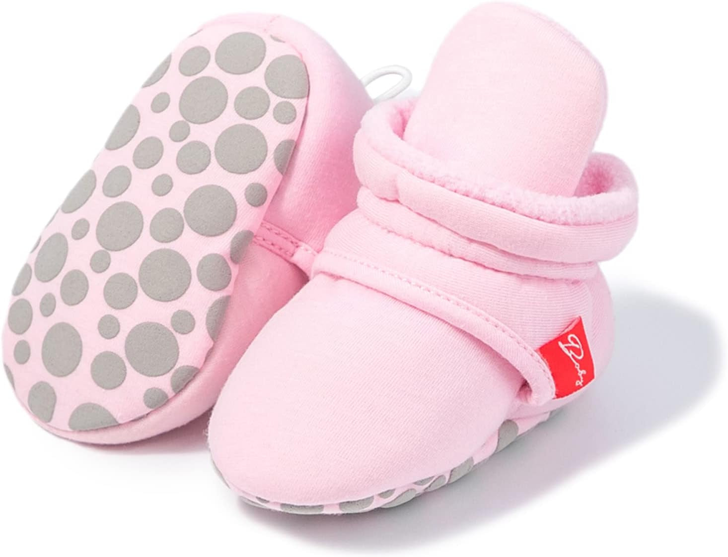 Baby Boy Girl Fleece Booties Newborn Cozy Winter Warm Socks Toddler Non-Slip Soft Sole Crib Shoes…