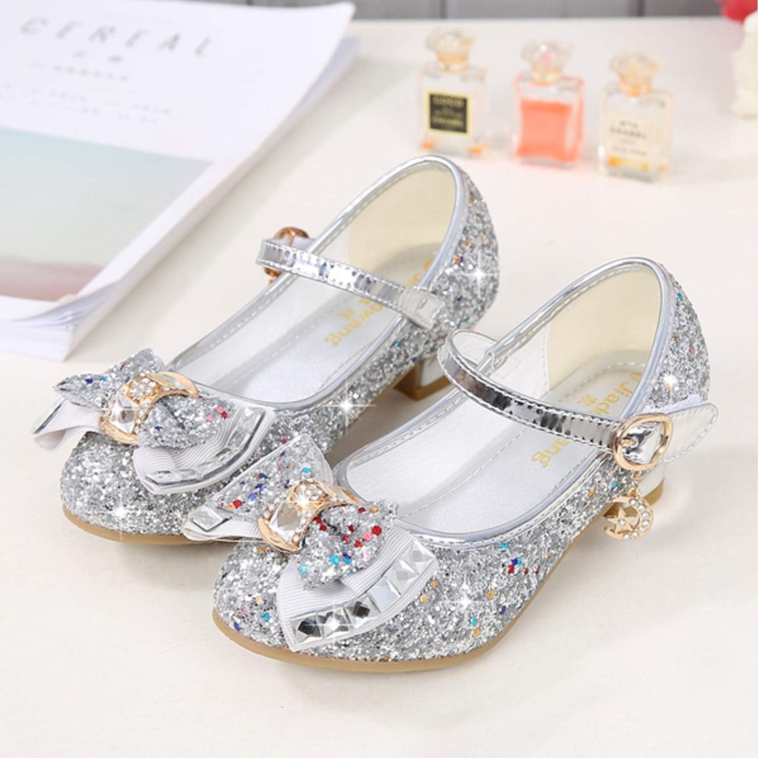 Flower Girls Wedding Party Heel Princess Shoes Flats for Kid Toddler